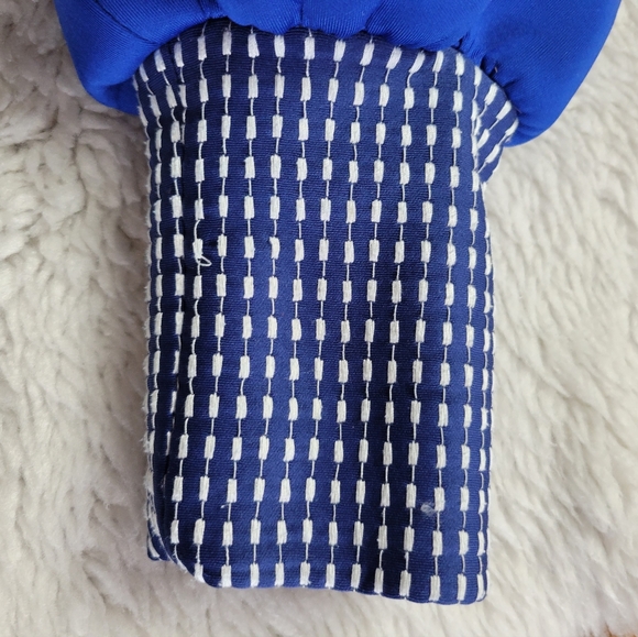 Tadashi Shoji Fuji Neoprene Jacket Full Zip Blue Women's Small - Picture 7 of 12